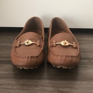 Coach Arlene Saddle Brown Pebbled Pennyloafers